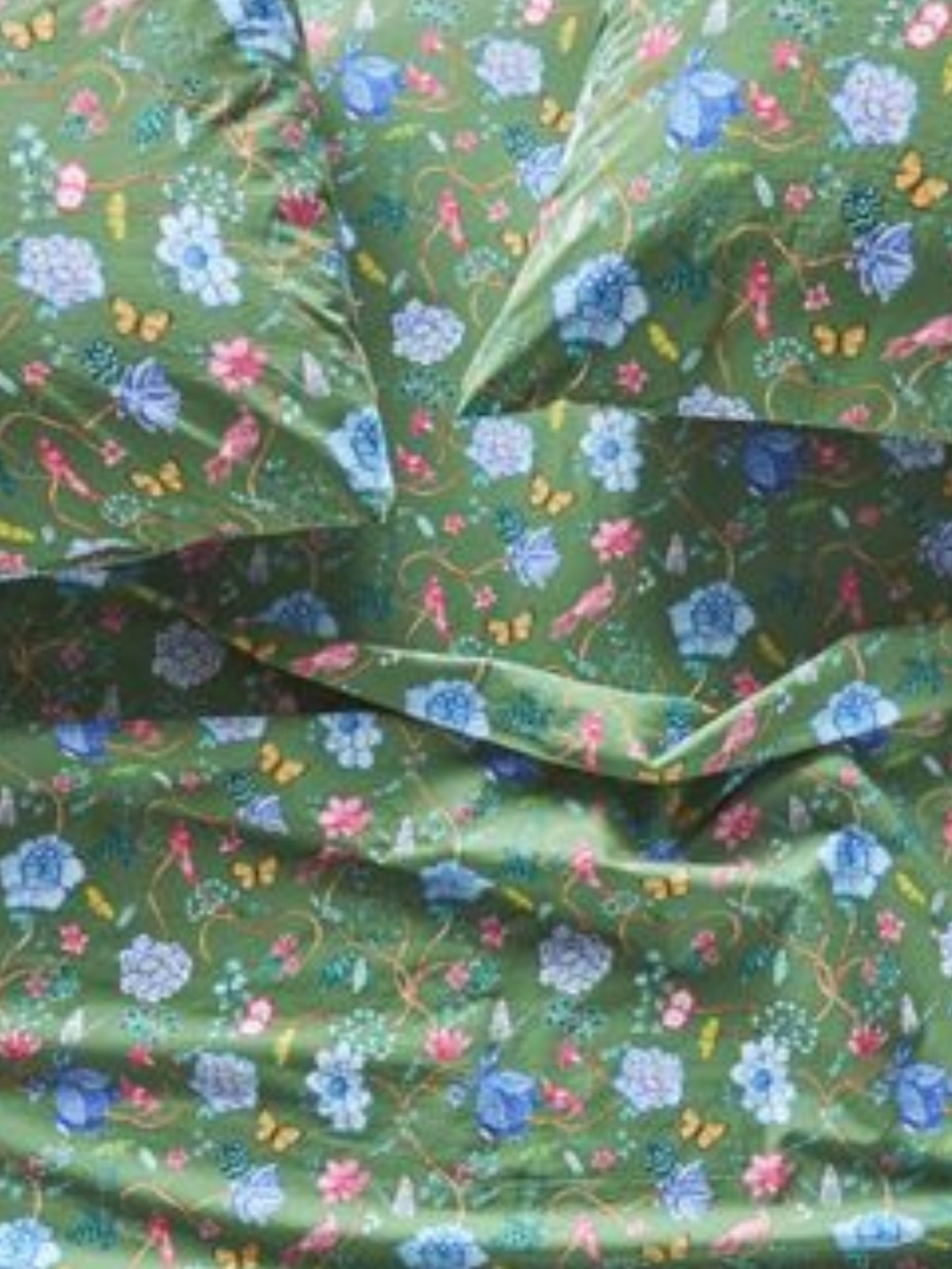 Anthropologie Mila Organic Percale Sheet set in Kelly sz KING